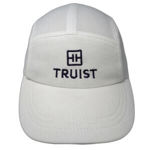 Ogio 5 Panel Hat White One Size Truist Bank Logo Polyester Performance Slideback